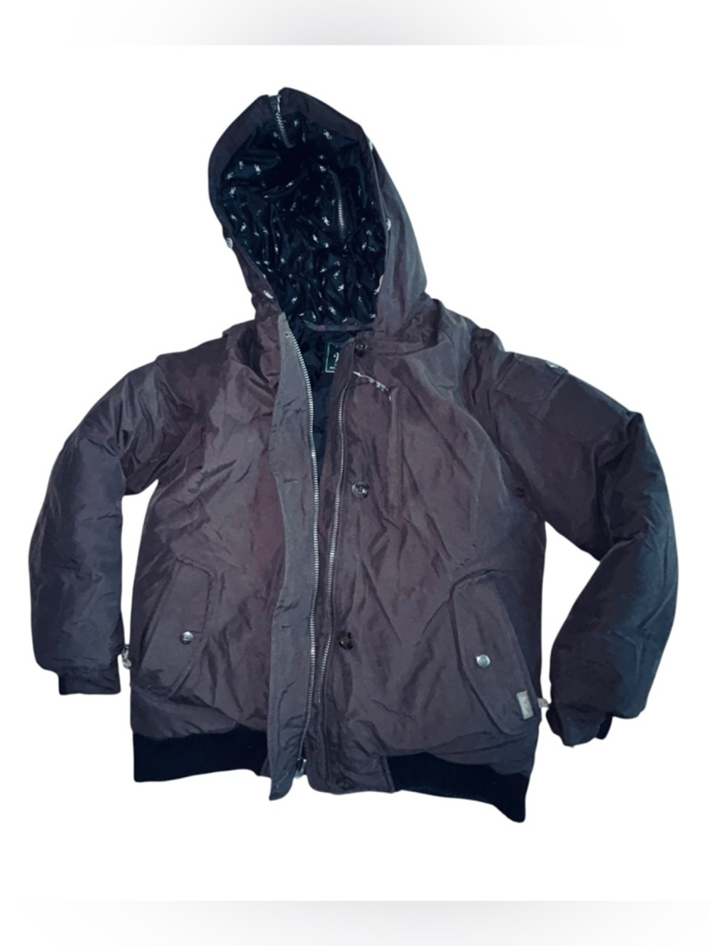 Woolrich Black Quilted Hooded Puffer Jacket